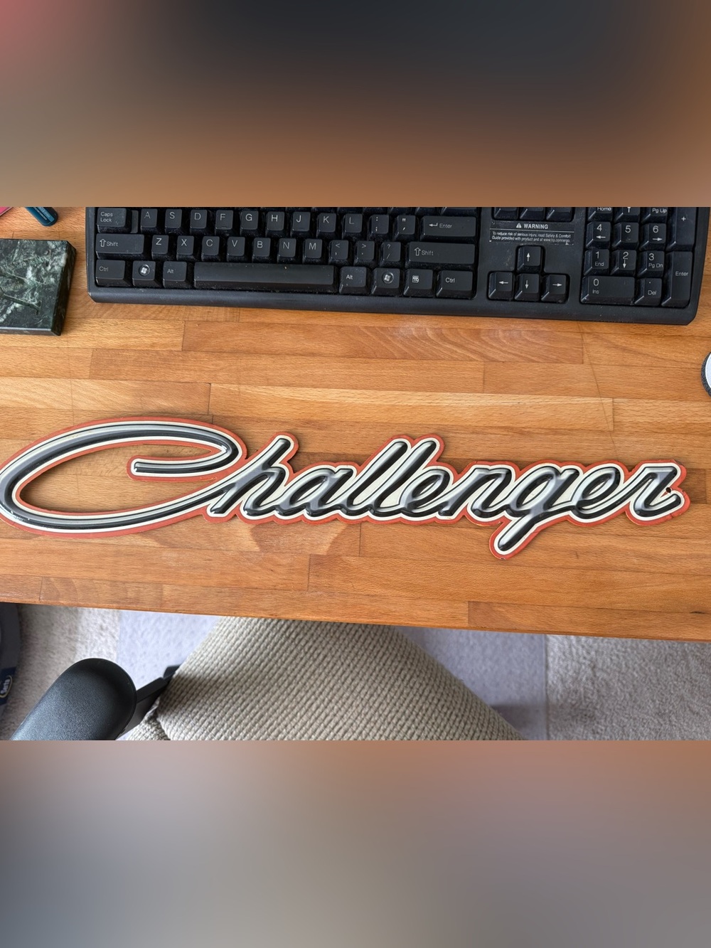 Retro 70s challenger sign